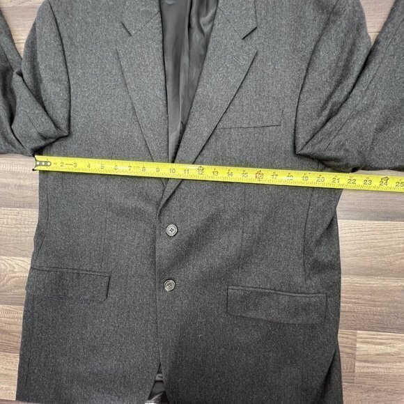 Lauren Ralph Lauren Blazer Men 42R Charcoal Gray Wool‎ Sport Coat Vintage 1998 - Picture 8 of 10